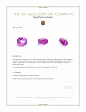 3.04 Ct. Pink Star Sapphire from Burma (Myanmar) Appraisal