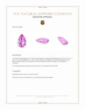 1.97 Ct. Pink Sapphire from Tanzania Appraisal