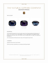 5.05 Ct. Color Change Sapphire from Madagascar Appraisal