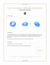 3.05 Ct. Sapphire from Burma (Myanmar) Appraisal