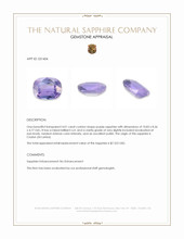4.01 Ct. Purple Sapphire from Ceylon (Sri Lanka) Appraisal