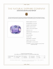 4.01 Ct. Purple Sapphire from Ceylon (Sri Lanka) Scan Report