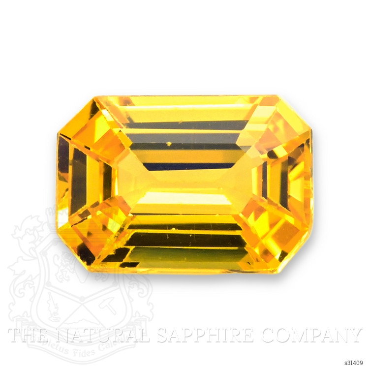 1.08 Ct. Orangish Yellow Sapphire from Ceylon (Sri Lanka)