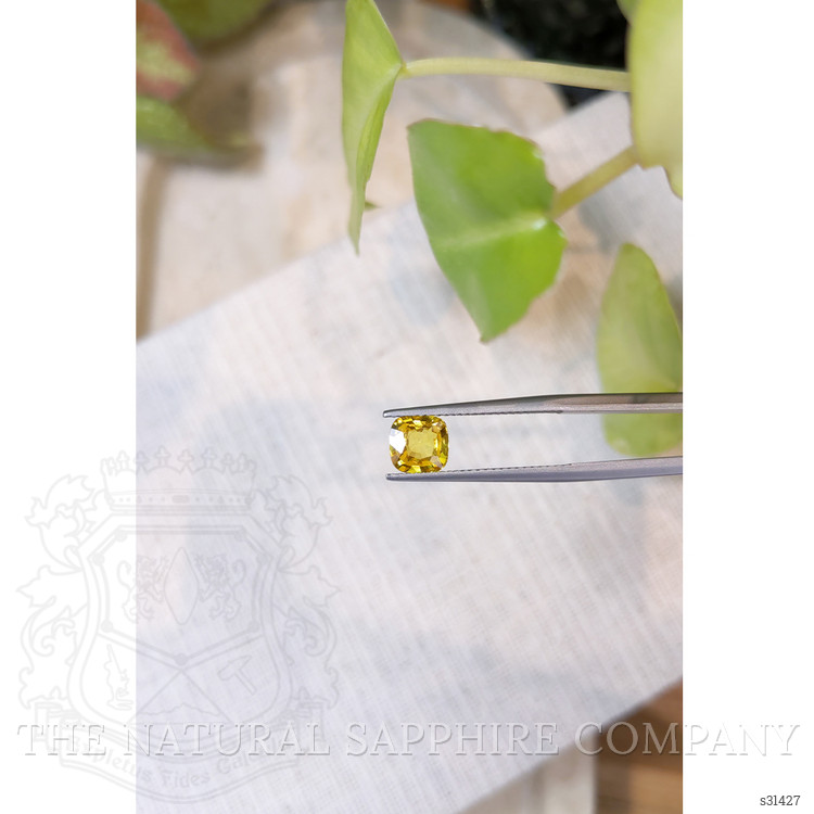 1.37 Ct. Orangish Yellow Sapphire from Ceylon (Sri Lanka)