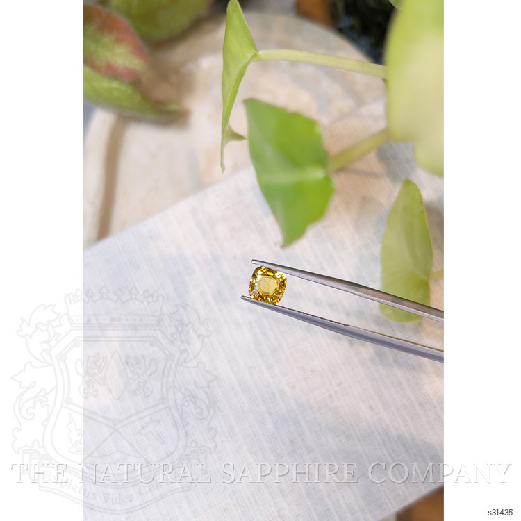 1.47 Ct. Orangish Yellow Sapphire from Ceylon (Sri Lanka)