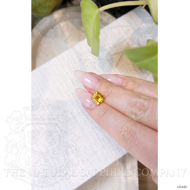 2.07 Ct. Orangish Yellow Sapphire from Ceylon (Sri Lanka)