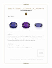 1.54 Ct. Color Change Sapphire from Ceylon (Sri Lanka) Appraisal