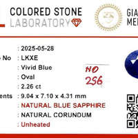 2.26 Ct. Blue Sapphire from Ceylon (Sri Lanka) Scan Report