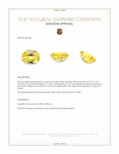 4.26 Ct. Yellow Sapphire from Ceylon (Sri Lanka) Appraisal