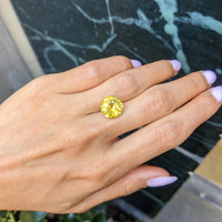 8.11 Ct. Orangish Yellow Sapphire from Ceylon (Sri Lanka) Life Style