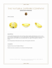 0.96 Ct. Yellow Sapphire from Ceylon (Sri Lanka) Appraisal