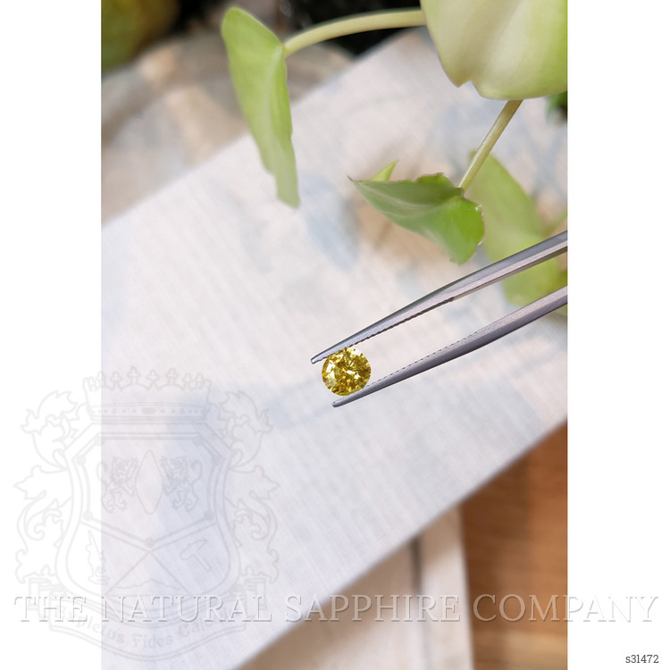 1.12 Ct. Orangish Yellow Sapphire from Ceylon (Sri Lanka)