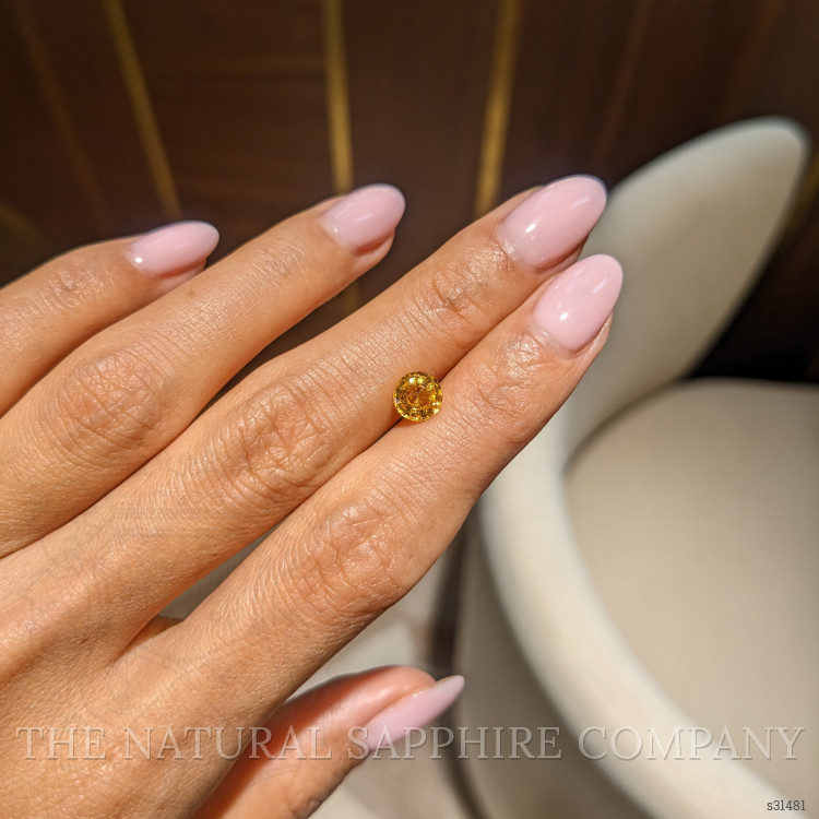 1.17 Ct. Yellowish Orange Sapphire from Ceylon (Sri Lanka)