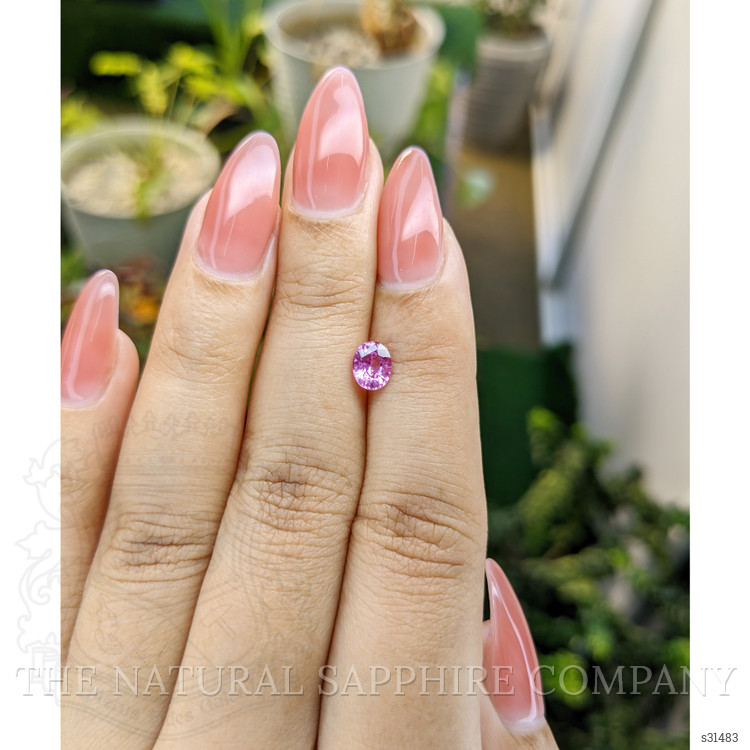 0.74 Ct. Pinkish Purple Sapphire from Ceylon (Sri Lanka)