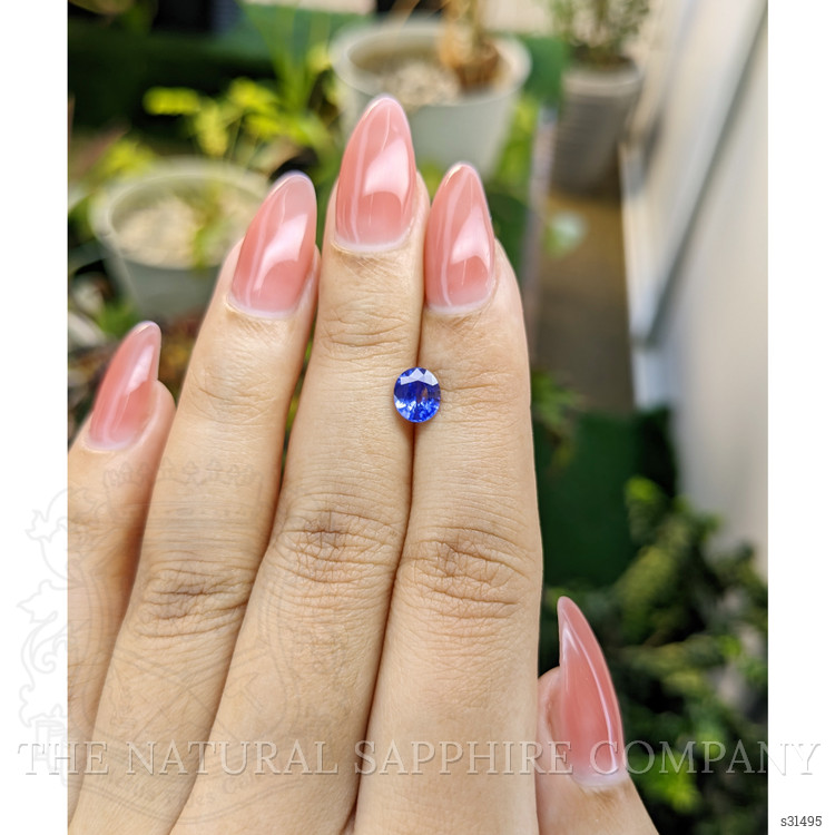 0.99 Ct. Blue Sapphire from Ceylon (Sri Lanka)