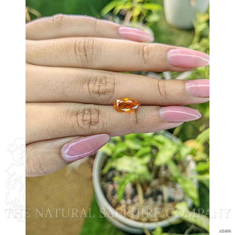 3.12 Ct. Orange Sapphire from Ceylon (Sri Lanka)