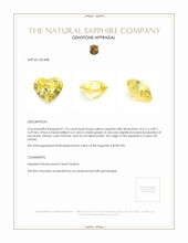 1.25 Ct. Yellow Sapphire from Ceylon (Sri Lanka) Appraisal