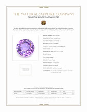 1.04 Ct. Pinkish Purple Sapphire from Ceylon (Sri Lanka) Scan Report