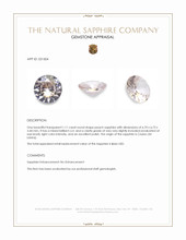 1.11 Ct. Peach Sapphire from Ceylon (Sri Lanka) Appraisal