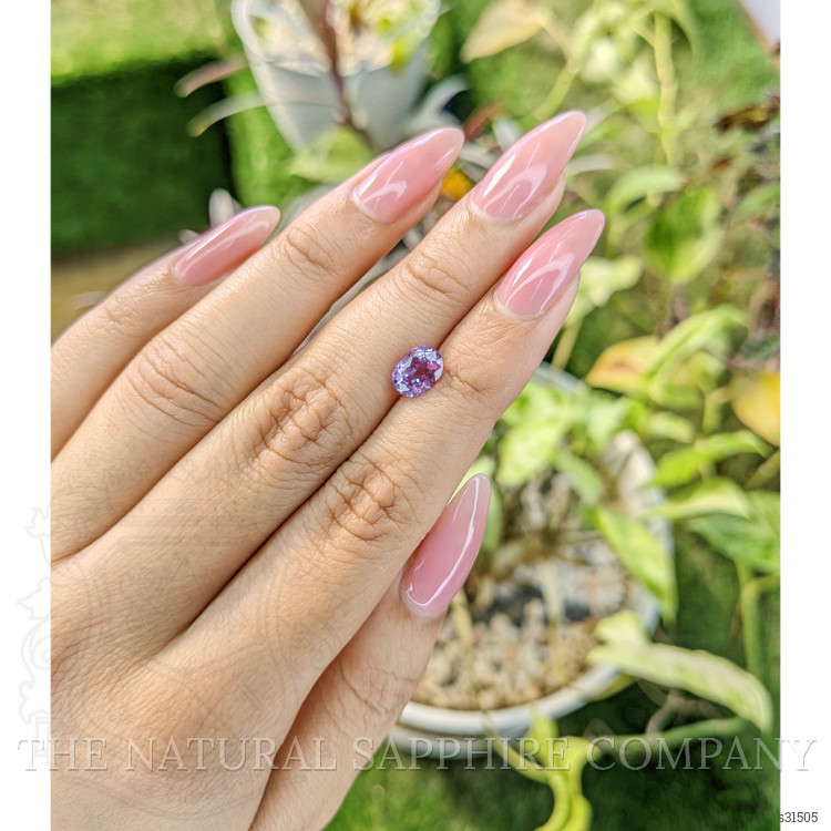 1.55 Ct. Pinkish Purple Sapphire from Ceylon (Sri Lanka)