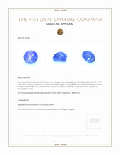 3.60 Ct. Blue Star Sapphire from Burma (Myanmar) Appraisal