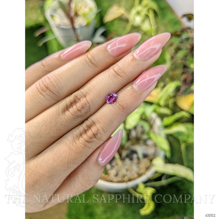 0.74 Ct. Purplish Pink Sapphire from Ceylon (Sri Lanka)