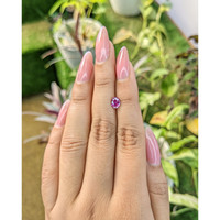 0.74 Ct. Purplish Pink Sapphire from Ceylon (Sri Lanka) Life Style