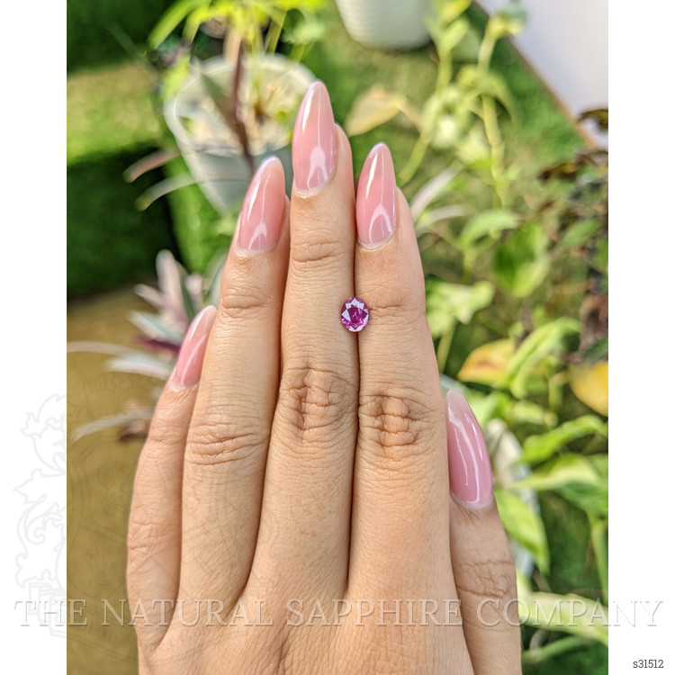 0.74 Ct. Purplish Pink Sapphire from Ceylon (Sri Lanka)