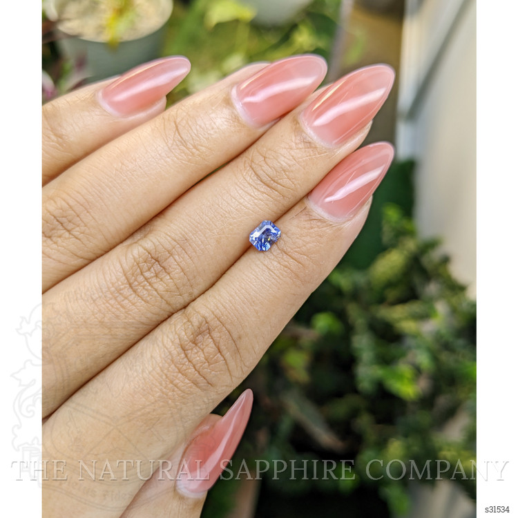 0.65 Ct. Blue Sapphire from Ceylon (Sri Lanka)