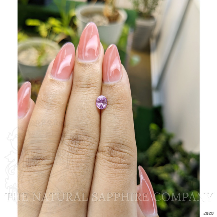 0.82 Ct. Purplish Pink Sapphire from Ceylon (Sri Lanka)