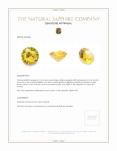 1.05 Ct. Yellow Sapphire from Ceylon (Sri Lanka) Appraisal
