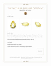 1.05 Ct. Yellow Sapphire from Ceylon (Sri Lanka) Appraisal