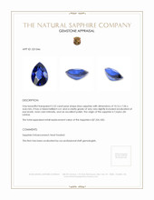 2.52 Ct. Blue Sapphire from Ceylon (Sri Lanka) Appraisal