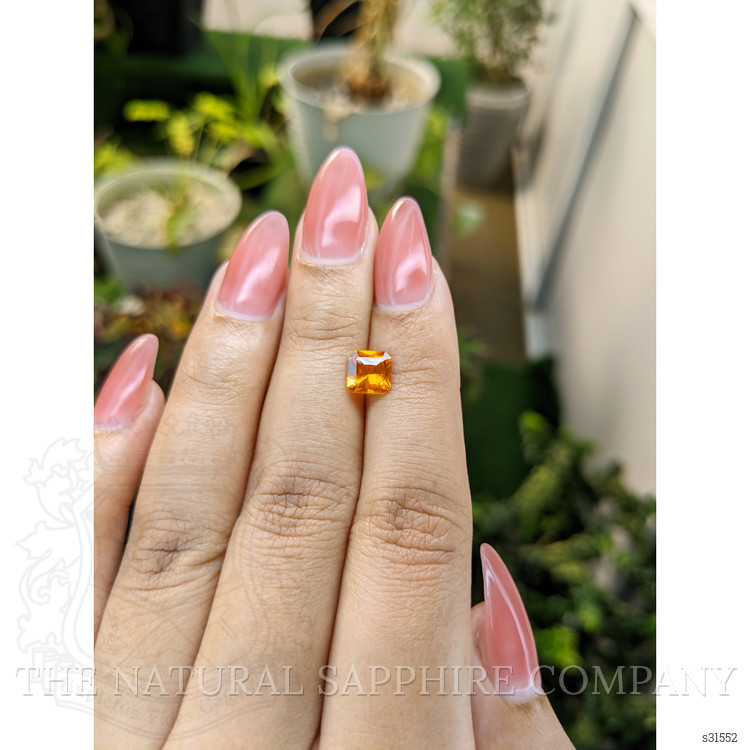 1.24 Ct. Orange Sapphire from Ceylon (Sri Lanka)