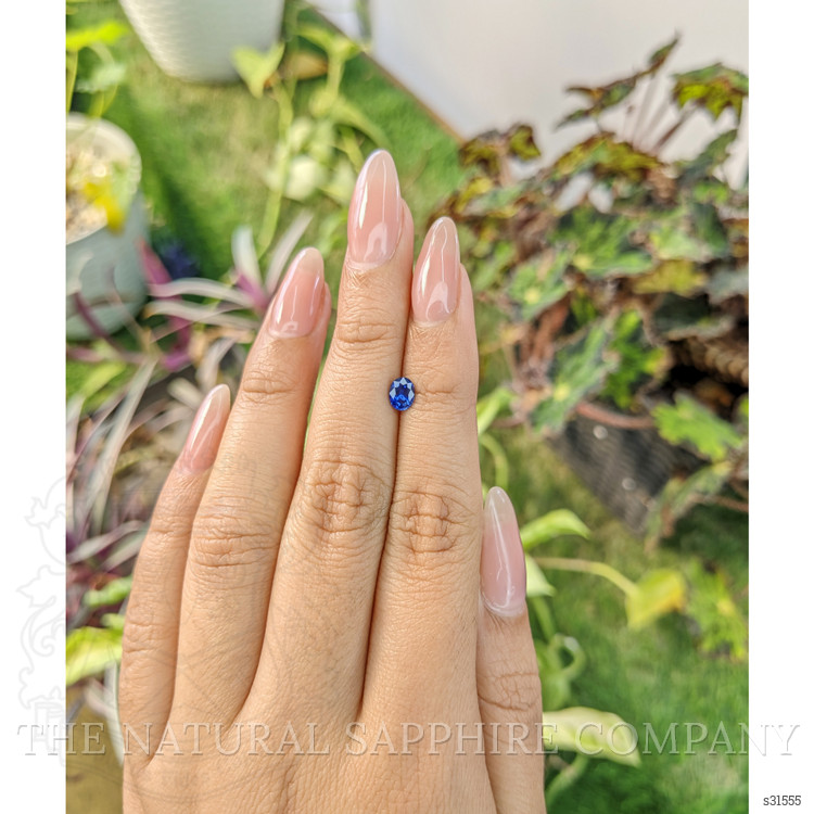 0.58 Ct. Blue Sapphire from Ceylon (Sri Lanka)