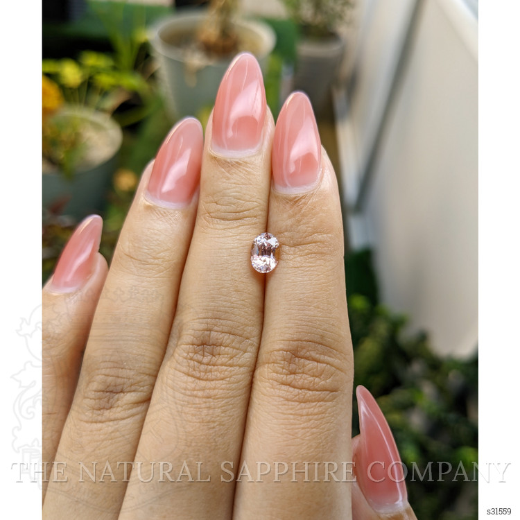 1.23 Ct. Peach Sapphire from Ceylon (Sri Lanka)