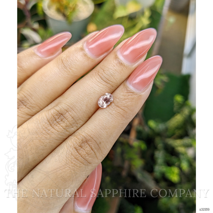 1.23 Ct. Peach Sapphire from Ceylon (Sri Lanka)