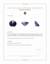 0.99 Ct. Blue Sapphire from Ceylon (Sri Lanka) Appraisal
