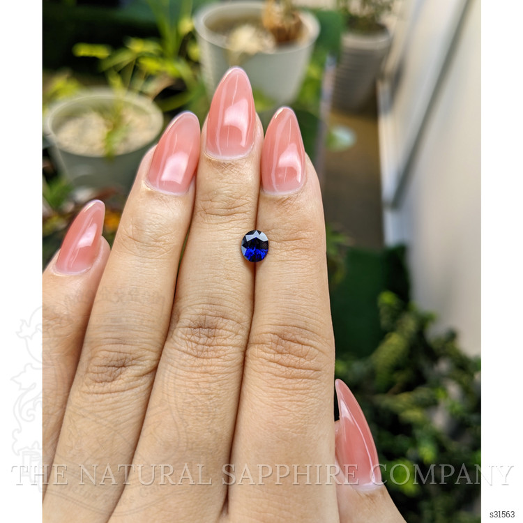 0.99 Ct. Blue Sapphire from Ceylon (Sri Lanka)