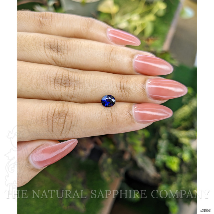 0.99 Ct. Blue Sapphire from Ceylon (Sri Lanka)
