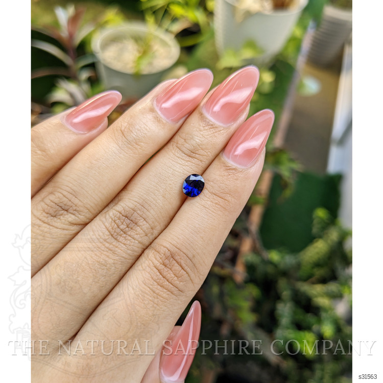 0.99 Ct. Blue Sapphire from Ceylon (Sri Lanka)