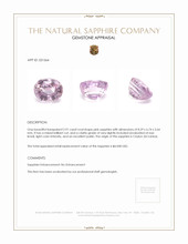 2.91 Ct. Pink Sapphire from Ceylon (Sri Lanka) Appraisal