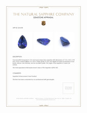 1.03 Ct. Blue Sapphire from Ceylon (Sri Lanka) Appraisal