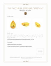 1.31 Ct. Orangish Yellow Sapphire from Ceylon (Sri Lanka) Appraisal