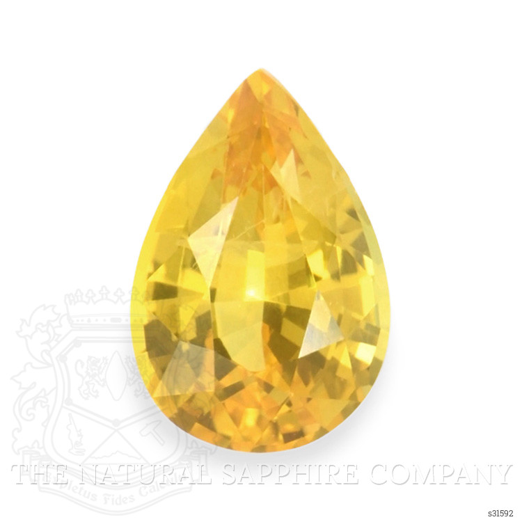 1.31 Ct. Orangish Yellow Sapphire from Ceylon (Sri Lanka)
