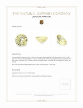 0.94 Ct. Yellow Sapphire from Ceylon (Sri Lanka) Appraisal
