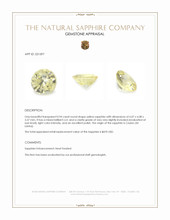 0.94 Ct. Yellow Sapphire from Ceylon (Sri Lanka) Appraisal