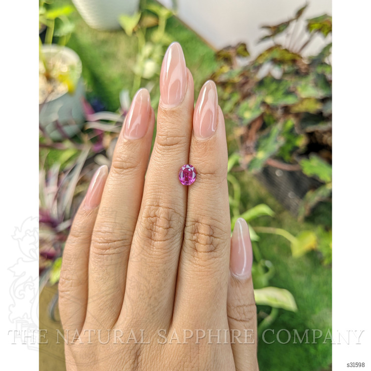 1.08 Ct. Purplish Pink Sapphire from Ceylon (Sri Lanka)