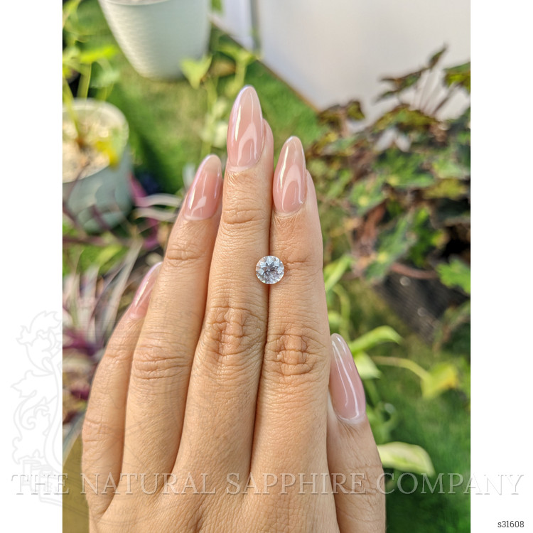 1.40 Ct. White Sapphire from Ceylon (Sri Lanka)