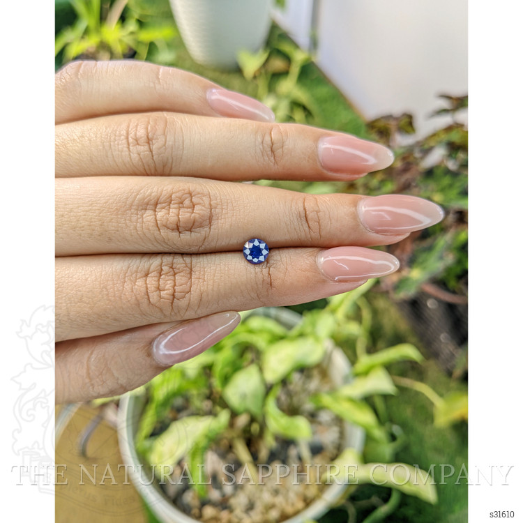 0.74 Ct. Blue Sapphire from Ceylon (Sri Lanka)
